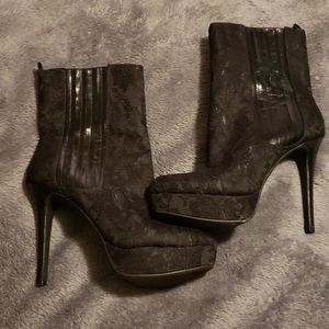 Lace detail Gianni Bini heeled booties